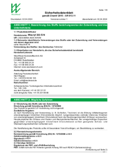 Wecryl 333 S N Sicherheitsdatenblatt
