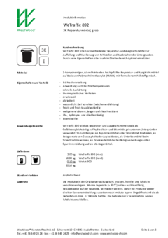 WeTraffic 892 Produktinformation