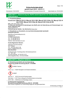 Wecryl 333 H Sicherheitsdatenblatt