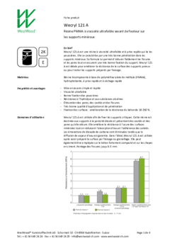 Wecryl 121 A Fiche produit