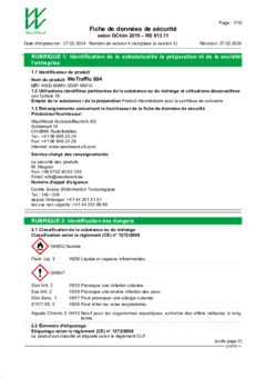 WeTraffic 694 Fiche de données de sécurité