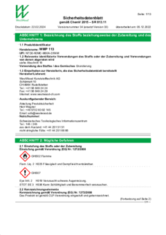 WMP 113 Sicherheitsdatenblatt