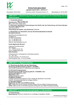 Wecryl 842 aS (aktivierter Sand) Sicherheitsdatenblatt