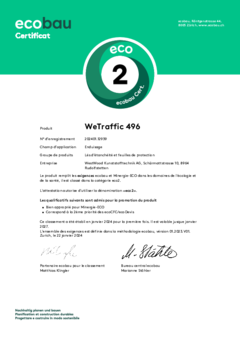 WeTraffic 496 Certificato Minergie Eco
