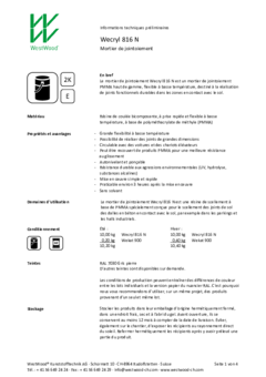 Wecryl 816 N Fiche produit