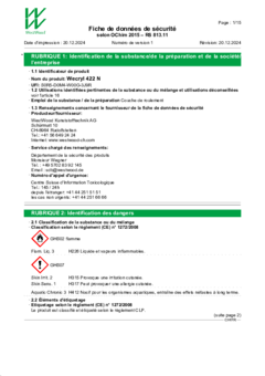 Wecryl 422 N Fiche de données de sécurité