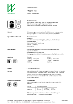Wecryl 402 Produktinformation