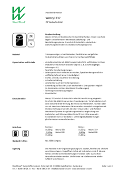 Wecryl 337 Produktinformation